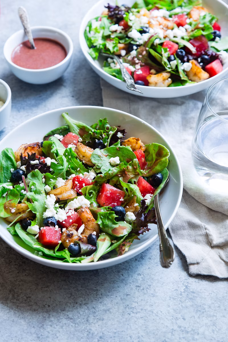 Apple & Cranberry Salad with Spicy Chicken